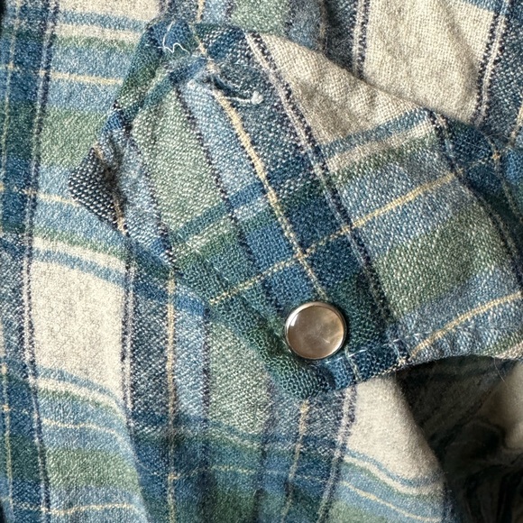 Vtg Pendleton Wool Cropped Western Flannel - Picture 12 of 14